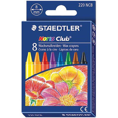 Image for STAEDTLER 220 NORIS CLUB WAX CRAYONS ASSORTED BOX 8 from Total Supplies Pty Ltd