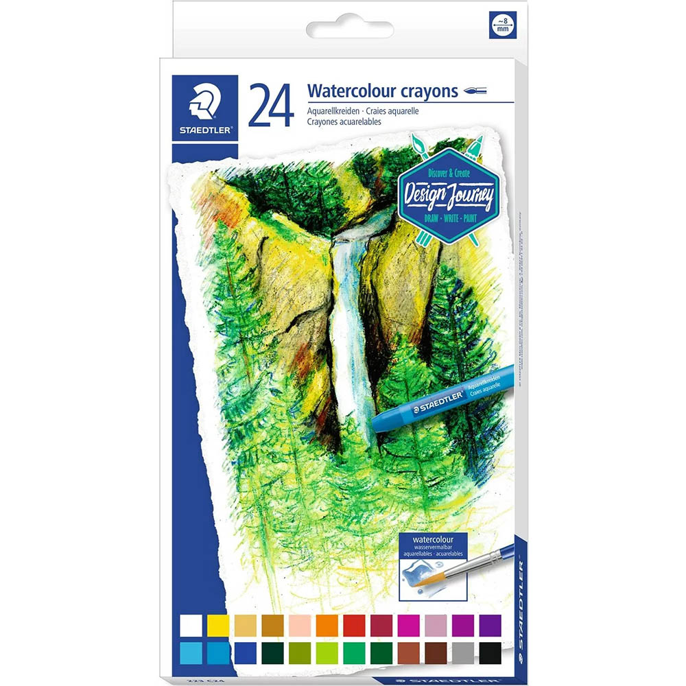 Image for STAEDTLER 223 WATERCOLOUR CRAYONS ASSORTED BOX 24 from Total Supplies Pty Ltd