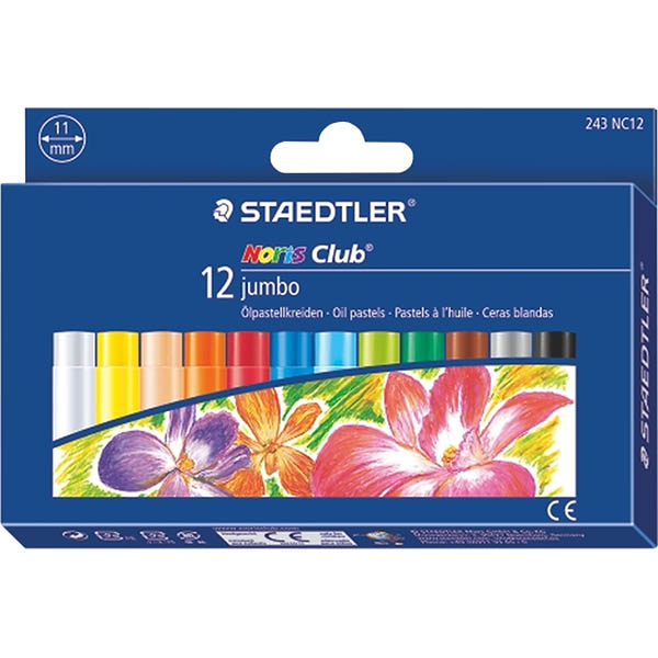 Image for STAEDTLER 241 NORIS CLUB OIL PASTELS ASSORTED BOX 12 from MOE Office Products Depot Mackay & Whitsundays