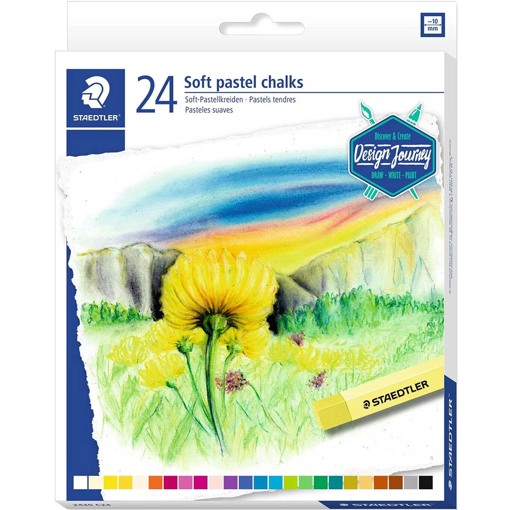 Image for STAEDTLER 2430 SOFT PASTEL CHALKS ASSORTED PACK 24 from Total Supplies Pty Ltd