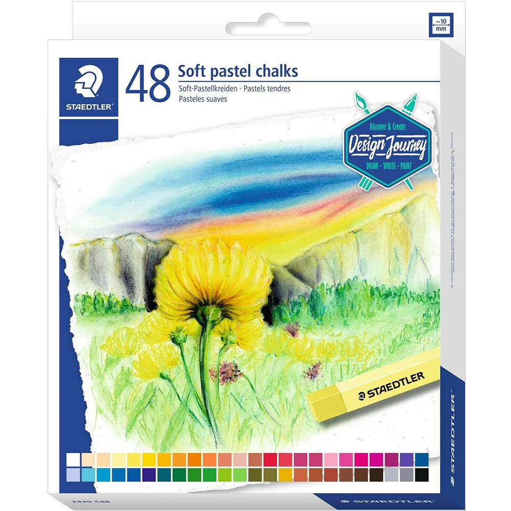 Image for STAEDTLER 2430 SOFT PASTEL CHALKS ASSORTED PACK 48 from Total Supplies Pty Ltd