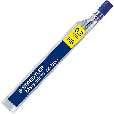 Image for STAEDTLER 250 MARS MICRO CARBON MECHANICAL PENCIL LEAD REFILL HB 0.3MM TUBE 12 from Office Products Depot Gold Coast
