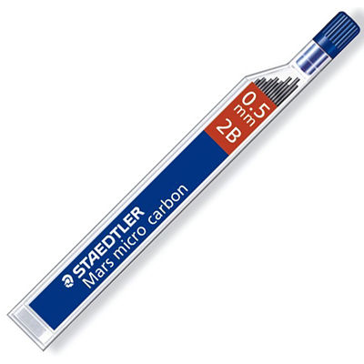 Image for STAEDTLER 250 MARS MICRO CARBON MECHANICAL PENCIL LEAD REFILL 2B 0.5MM TUBE 12 from Albany Office Products Depot