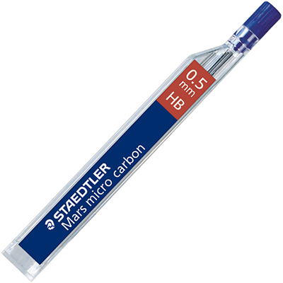 Image for STAEDTLER 250 MARS MICRO CARBON MECHANICAL PENCIL LEAD REFILL HB 0.5MM TUBE 12 from Total Supplies Pty Ltd