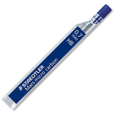 Image for STAEDTLER 250 MARS MICRO CARBON MECHANICAL PENCIL LEAD REFILL HB 0.7MM TUBE 12 from Albany Office Products Depot