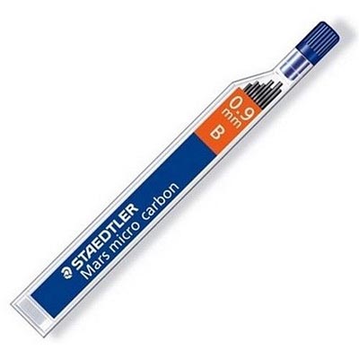 Image for STAEDTLER 250 MARS MICRO CARBON MECHANICAL PENCIL LEAD REFILL B 0.9MM TUBE 12 from Total Supplies Pty Ltd