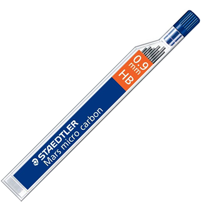 Image for STAEDTLER 250 MARS MICRO CARBON MECHANICAL PENCIL LEAD REFILL HB 0.9MM TUBE 12 from Total Supplies Pty Ltd