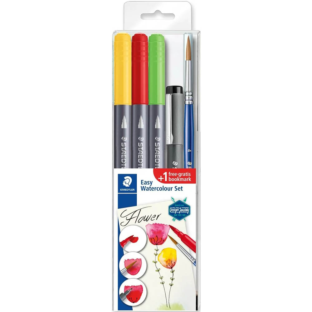 Image for STAEDTLER 3001 DOUBLE ENDED WATERCOLOUR BRUSH PENS FLOWERS SET from MOE Office Products Depot Mackay & Whitsundays