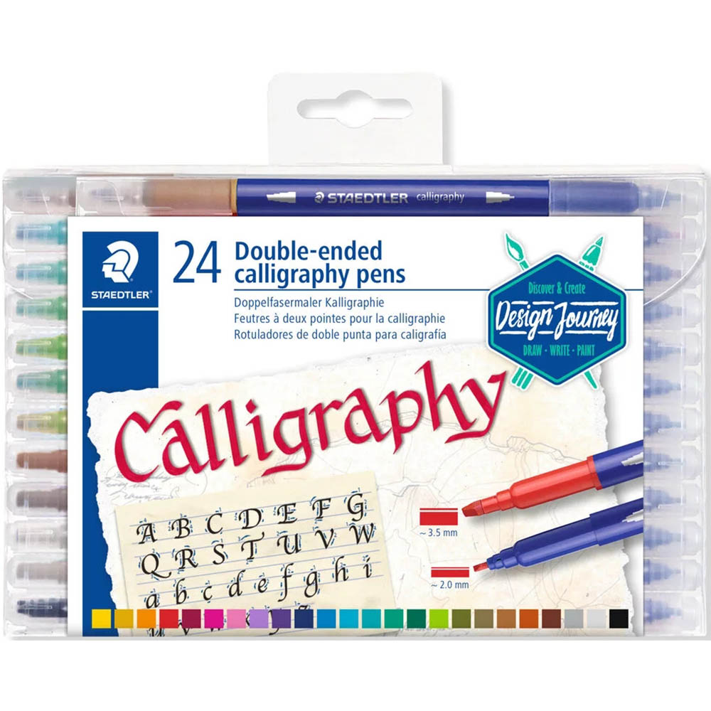 Image for STAEDTLER 3002 CALLIGRAPHY MARKERS DOUBLE ENDED ASSORTED PACK 24 from Total Supplies Pty Ltd