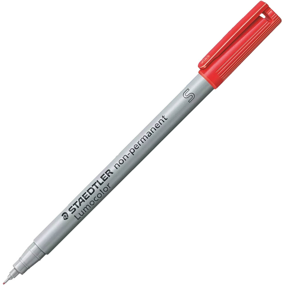 Image for STAEDTLER 311 LUMOCOLOR NON-PERMANENT MARKER BULLET SUPERFINE 0.4MM RED from Total Supplies Pty Ltd