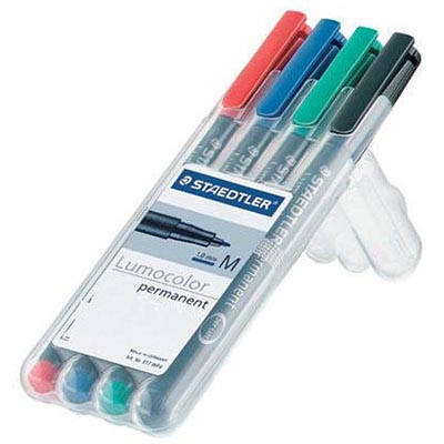 Image for STAEDTLER 317 LUMOCOLOR PERMANENT MARKER BULLET 1.0MM ASSORTED WALLET 4 from OFFICEPLANET OFFICE PRODUCTS DEPOT