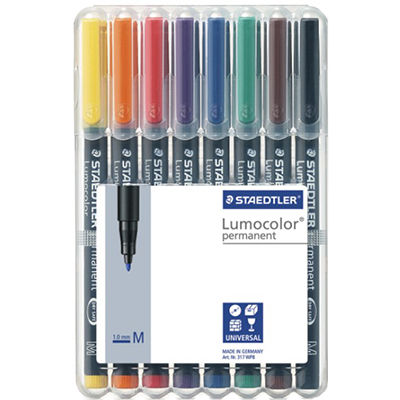 Image for STAEDTLER 317 LUMOCOLOR PERMANENT MARKER BULLET 1.0MM ASSORTED WALLET 8 from OFFICEPLANET OFFICE PRODUCTS DEPOT