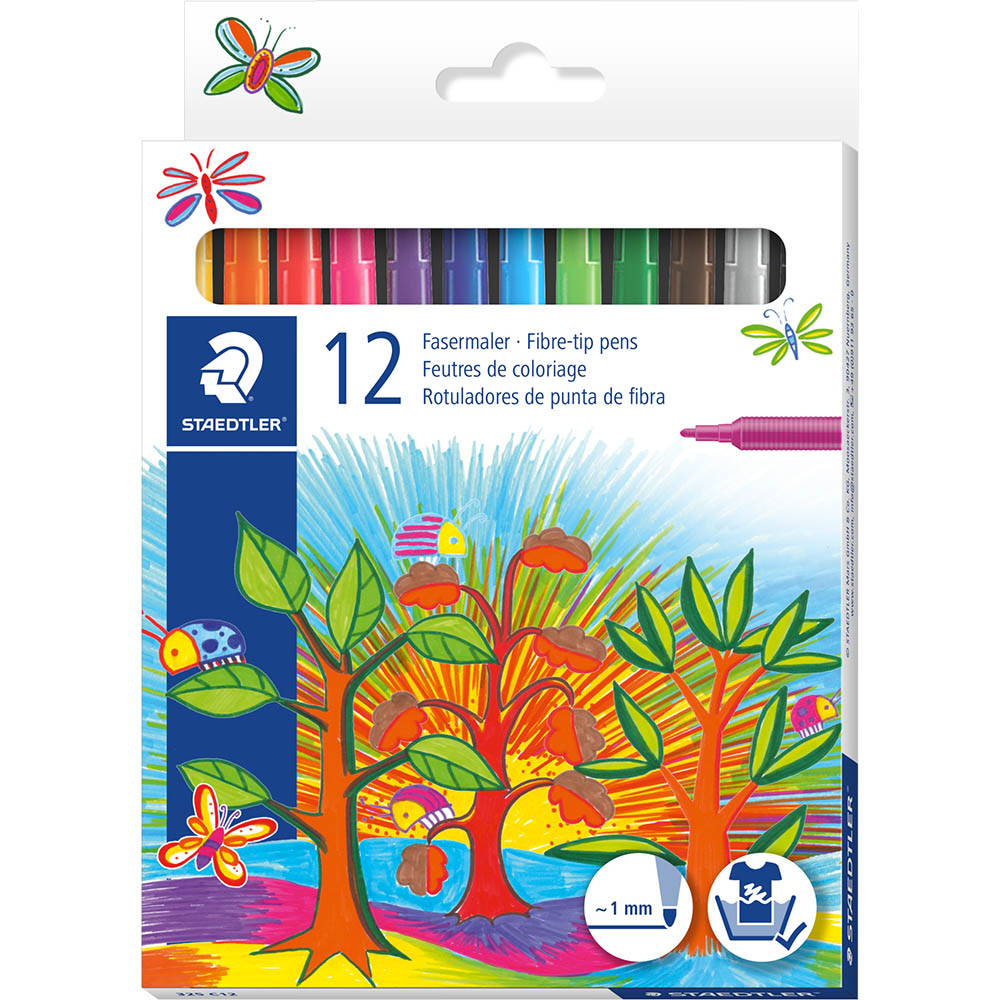 Image for STAEDTLER 325 NORIS CLUB FIBRE TIP PENS 1.0MM ASSORTED PACK 12 from MOE Office Products Depot Mackay & Whitsundays