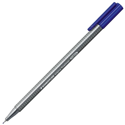 Image for STAEDTLER TRIPLUS 334 FINELINER SUPERFINE PEN 0.3MM BLUE from Ross Office Supplies Office Products Depot