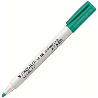 Image for STAEDTLER 341 LUMOCOLOR COMPACT WHITEBOARD MARKER BULLET GREEN BOX 10 from Office Products Depot
