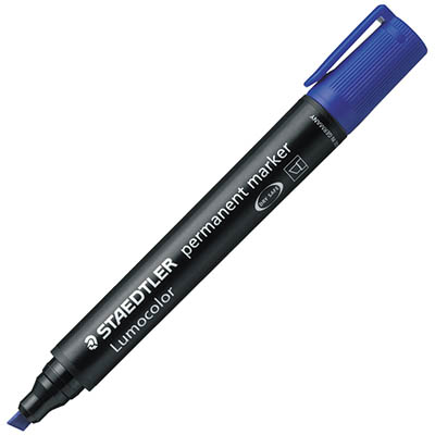 Image for STAEDTLER 350 LUMOCOLOR PERMANENT MARKER CHISEL 5.0MM BLUE from MOE Office Products Depot Mackay & Whitsundays