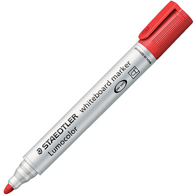 Image for STAEDTLER 351 LUMOCOLOR WHITEBOARD MARKER BULLET RED from Ross Office Supplies Office Products Depot