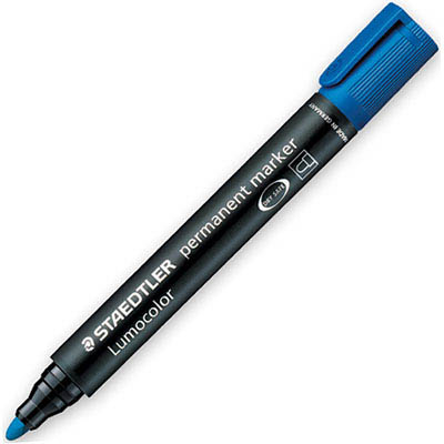 Image for STAEDTLER 352 LUMOCOLOR PERMANENT MARKER BULLET 2.0MM BLUE from Albany Office Products Depot