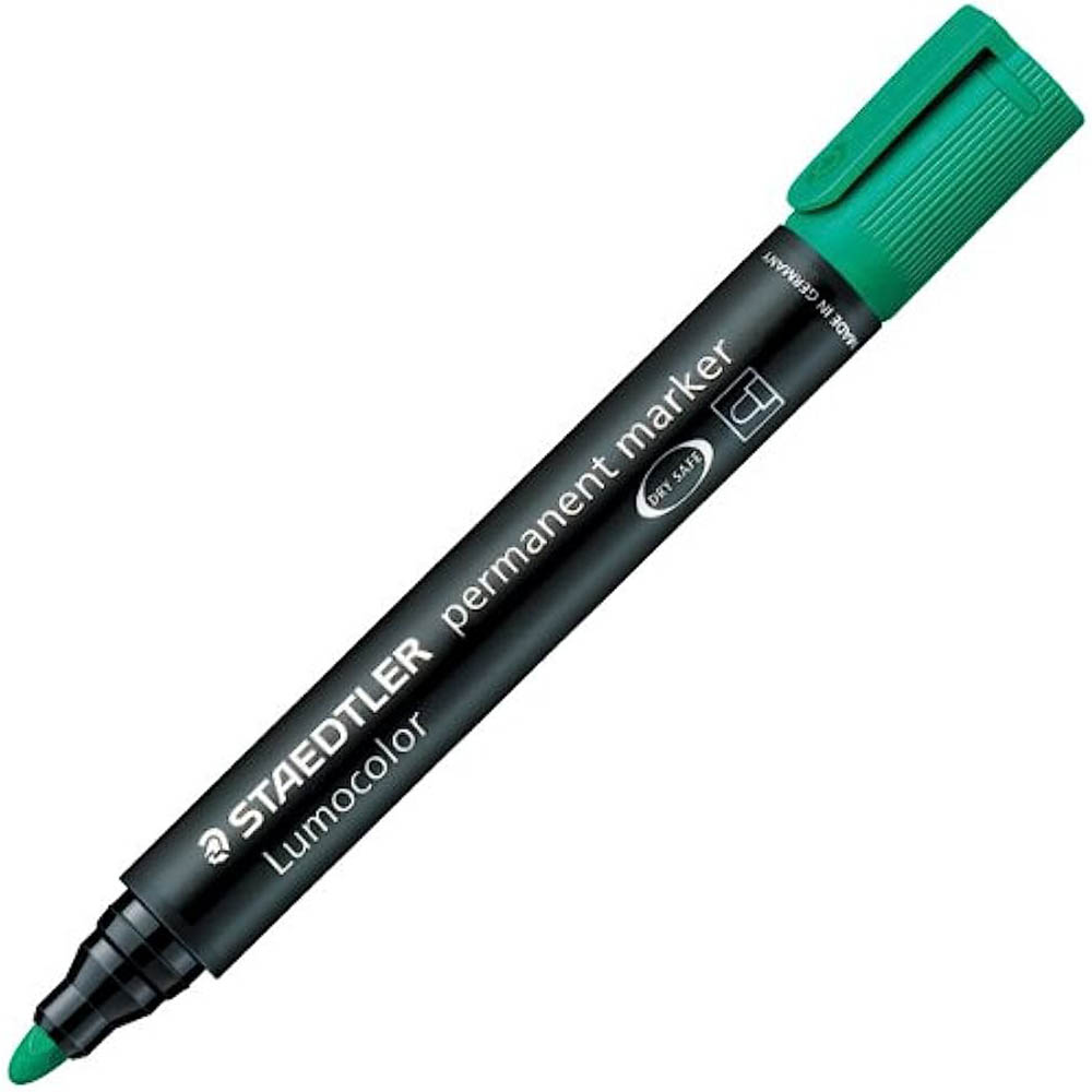 Image for STAEDTLER 352 LUMOCOLOR PERMANENT MARKER BULLET 2.0MM GREEN from MOE Office Products Depot Mackay & Whitsundays
