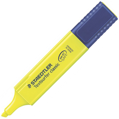 Image for STAEDTLER 364 TEXTSURFER CLASSIC HIGHLIGHTER CHISEL YELLOW from Total Supplies Pty Ltd
