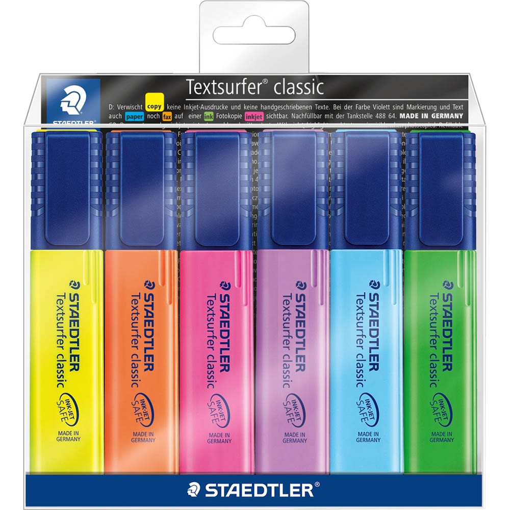 Image for STAEDTLER 364 TEXTSURFER CLASSIC HIGHLIGHTER CHISEL PACK 6 from Total Supplies Pty Ltd