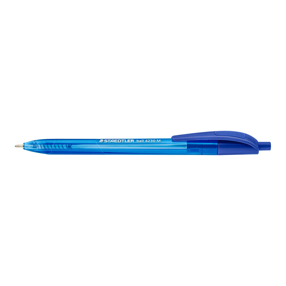 Image for STAEDTLER RETRACTABLE BALLPOINT PEN 1MM BLUE BOX 10 from Total Supplies Pty Ltd