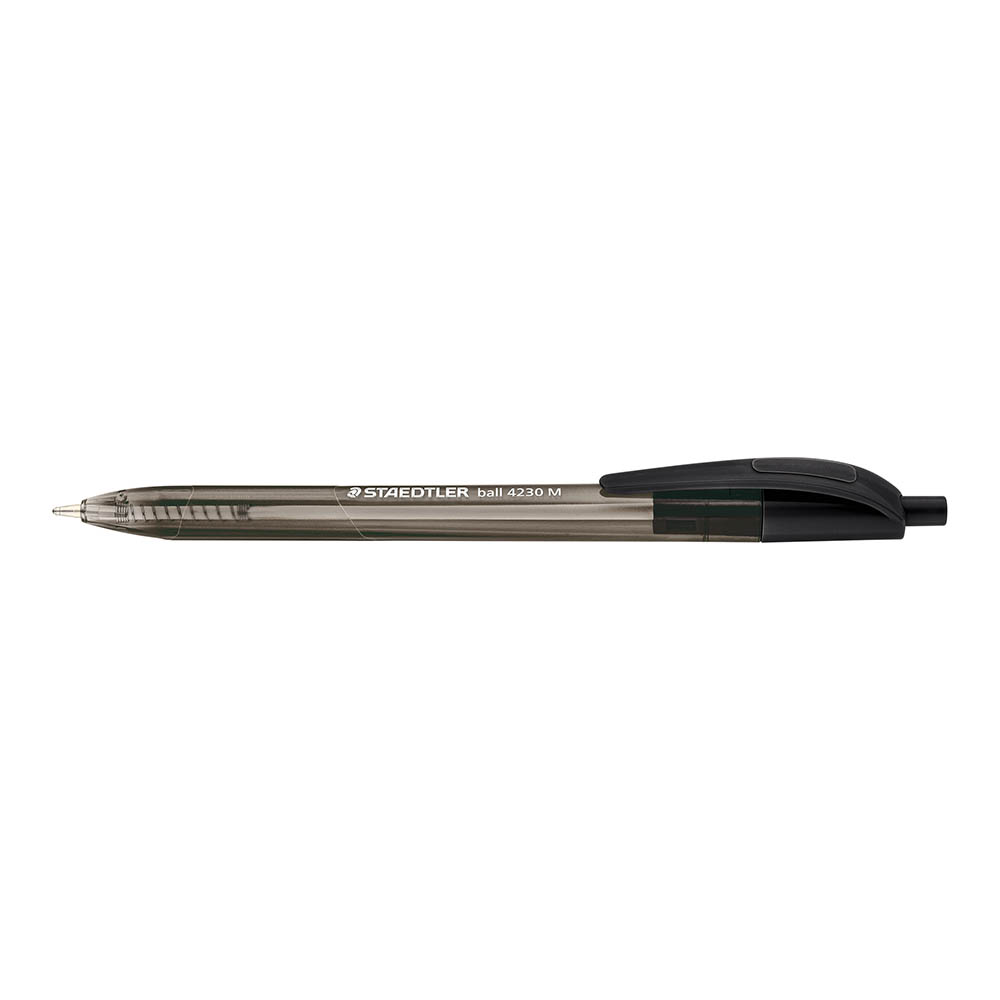 Image for STAEDTLER RETRACTABLE BALLPOINT PEN 1MM BLACK BOX 10 from Total Supplies Pty Ltd