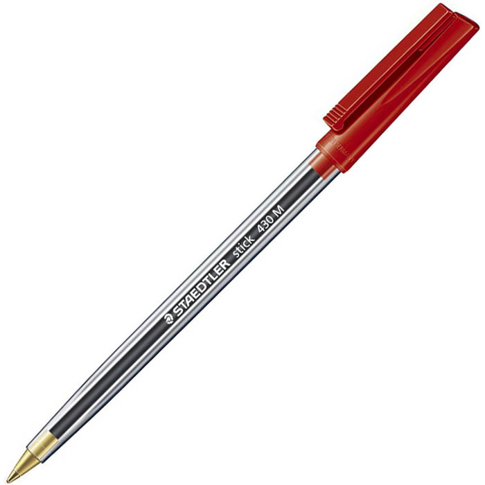 Image for STAEDTLER 430 STICK BALLPOINT PEN MEDIUM RED CUP 50 from MOE Office Products Depot Mackay & Whitsundays