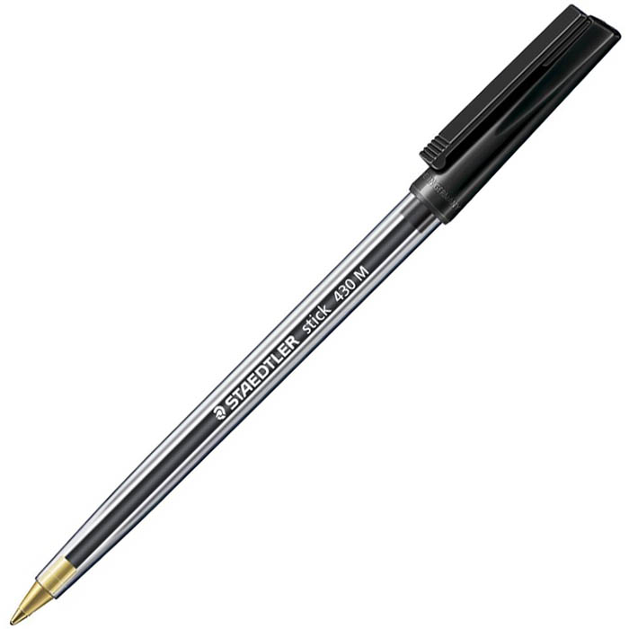 Image for STAEDTLER 430 STICK BALLPOINT PEN MEDIUM BLACK CUP 50 from MOE Office Products Depot Mackay & Whitsundays
