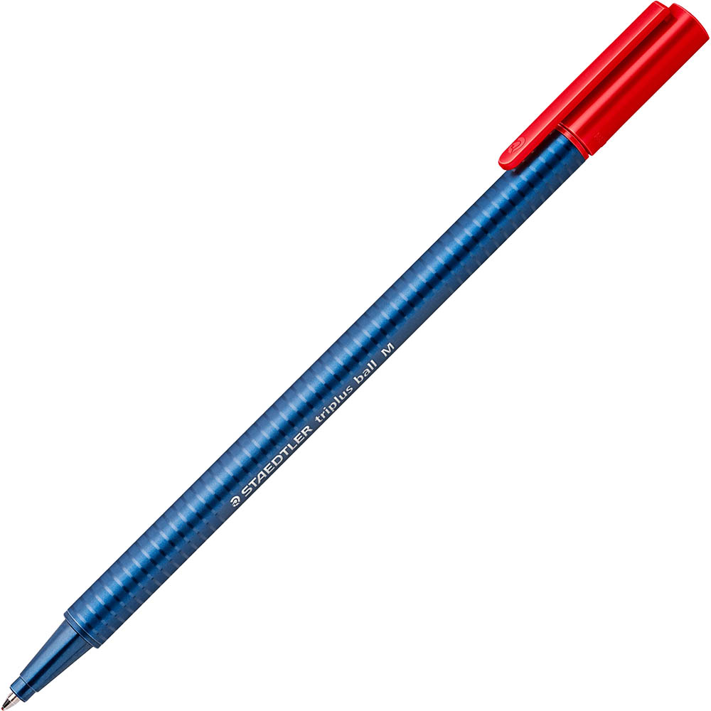 Image for STAEDTLER 437 TRIPLUS BALLPOINT PEN MEDIUM RED BOX 10 from Office Products Depot