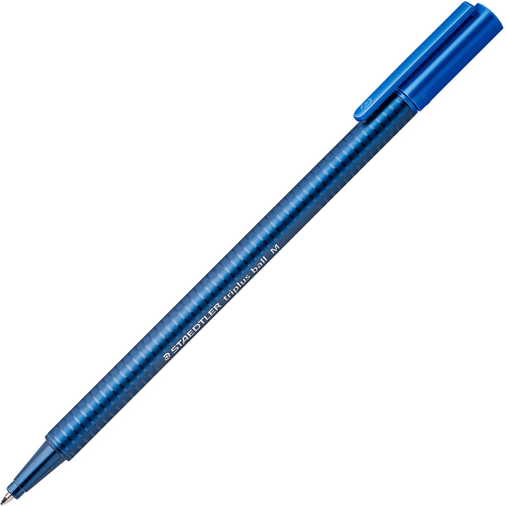 Image for STAEDTLER 437 TRIPLUS BALLPOINT PEN MEDIUM BLUE BOX 10 from Office Products Depot