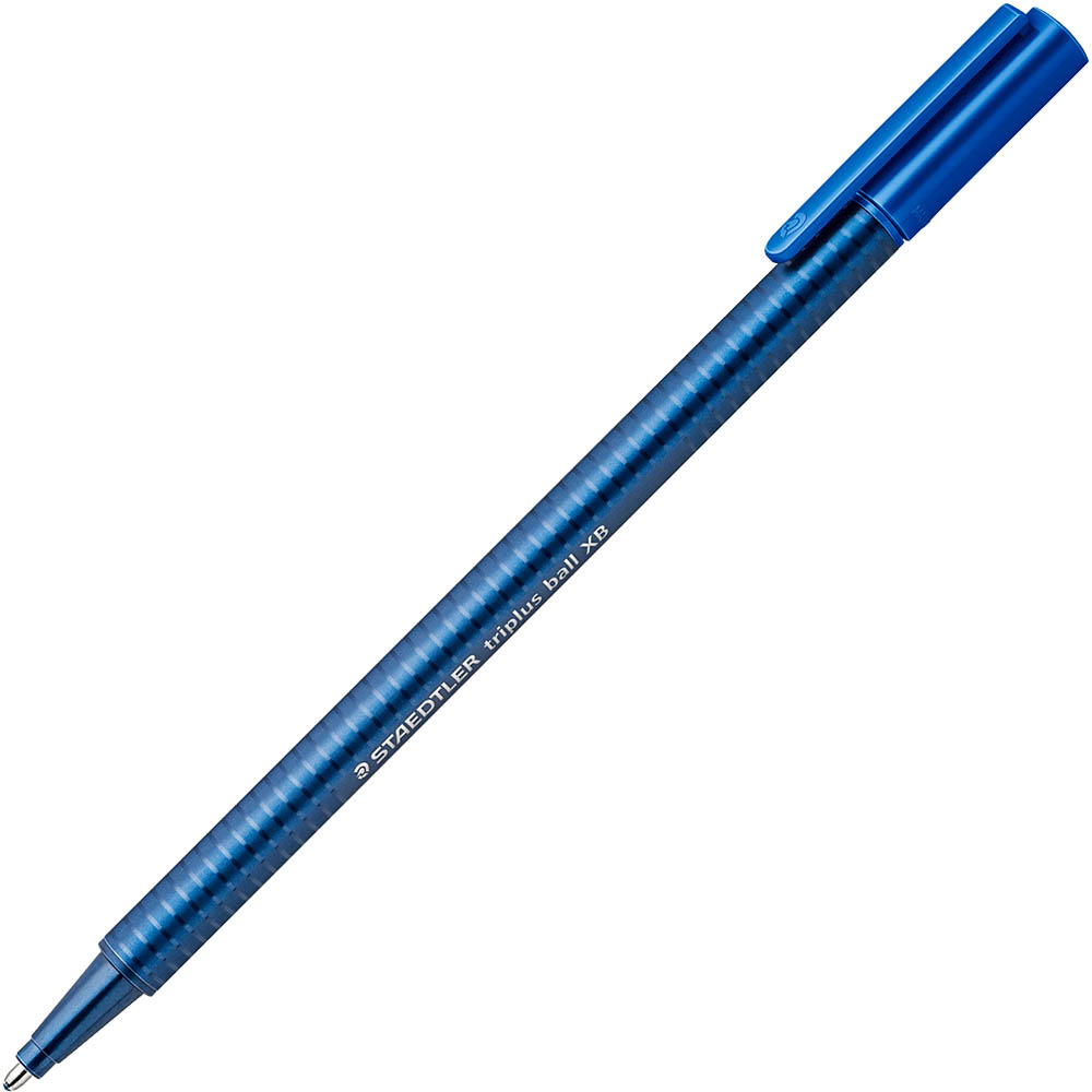 Image for STAEDTLER 437 TRIPLUS BALLPOINT PEN EXTRA BROAD BLUE BOX 10 from Office Products Depot
