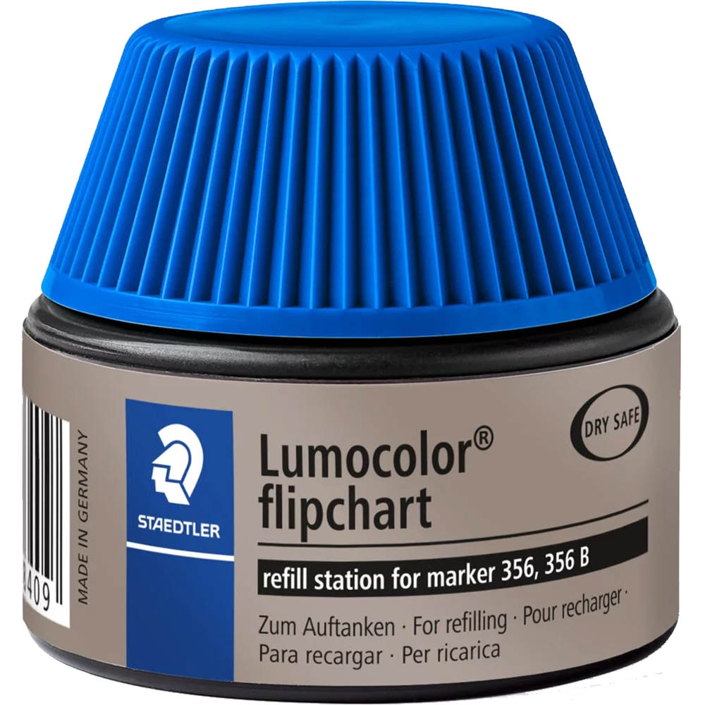 Image for STAEDTLER 488-56 LUMOCOLOR FIPCHART MARKER REFILL STATION 30ML BLUE from Ross Office Supplies Office Products Depot