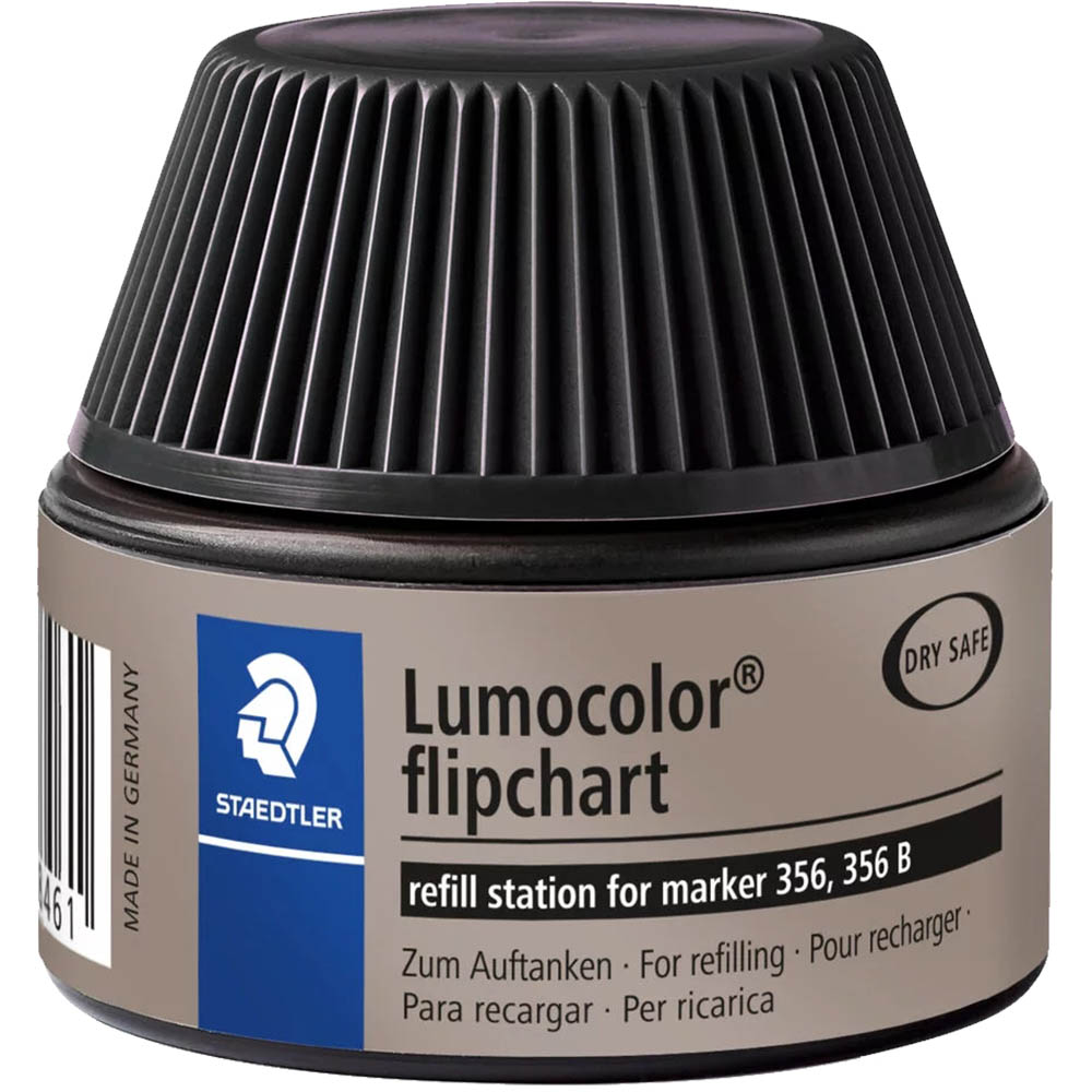 Image for STAEDTLER 488-56 LUMOCOLOR FIPCHART MARKER REFILL STATION 30ML BLACK from Ross Office Supplies Office Products Depot