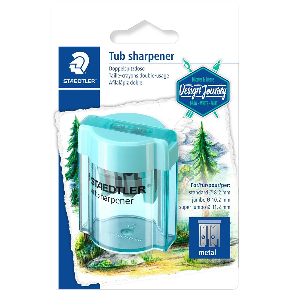 Image for STAEDTLER 513 TUB PENCIL SHARPENER 2-HOLE from MOE Office Products Depot Mackay & Whitsundays