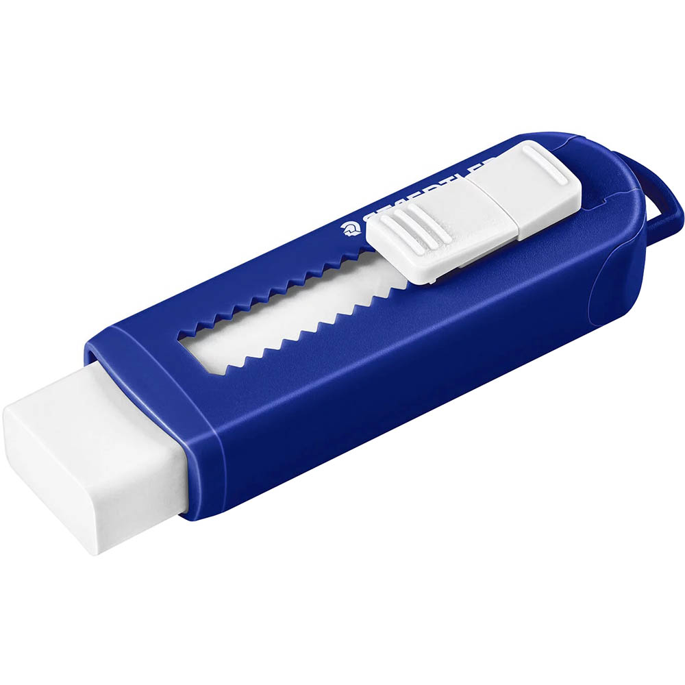 Image for STAEDTLER 525 SLIDE ERASER PVC FREE BLUE/WHITE from Albany Office Products Depot