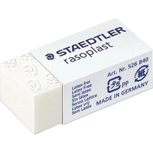 Image for STAEDTLER 526 RASOPLAST PENCIL ERASER SMALL from Total Supplies Pty Ltd