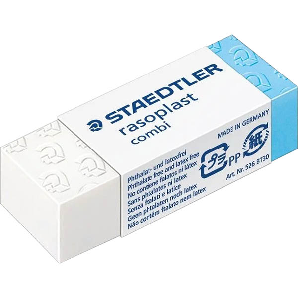 Image for STAEDTLER 526 RASOPLAST COMBI PENCIL ERASER MEDIUM from Ross Office Supplies Office Products Depot