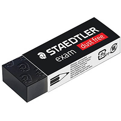Image for STAEDTLER 526 EXAM PENCIL ERASER LARGE BLACK from Barkers Rubber Stamps & Office Products Depot