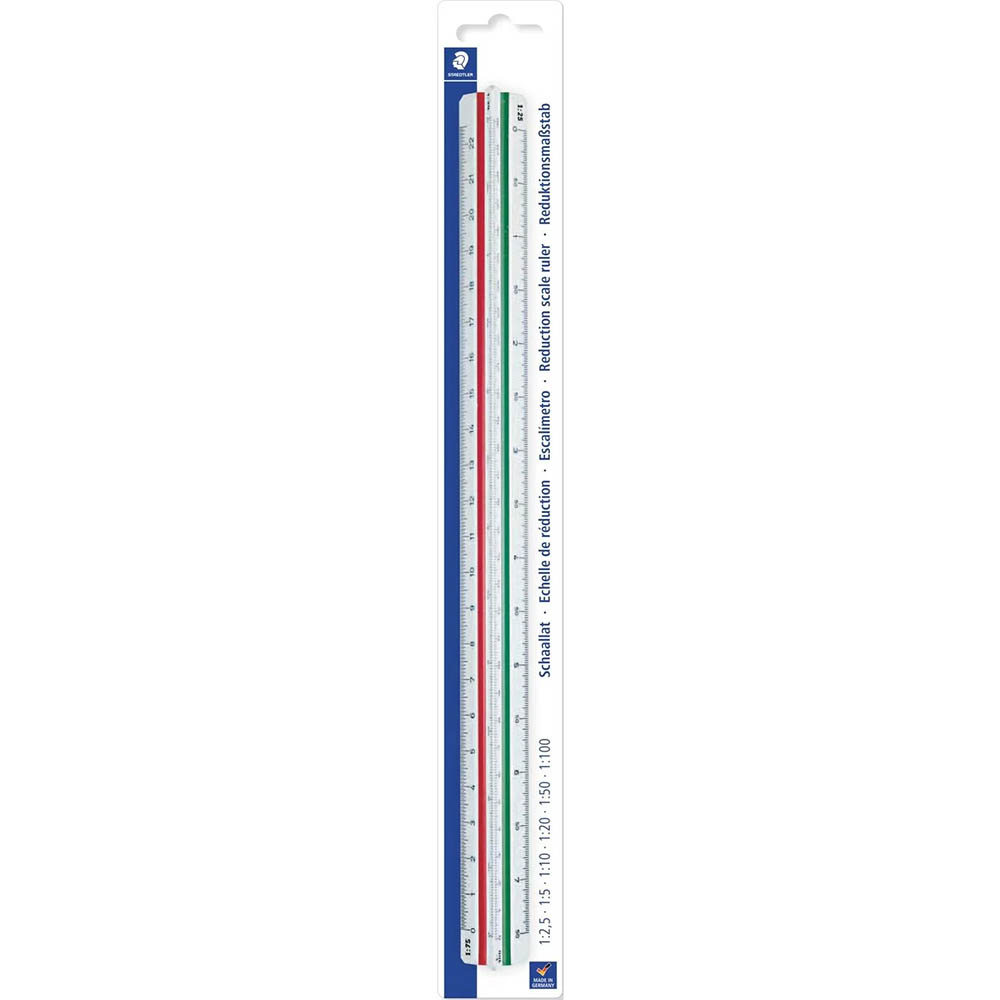 Image for STAEDTLER 561-98-DIN MARS TRIANGULAR SCALE RULER 300MM WHITE from Total Supplies Pty Ltd