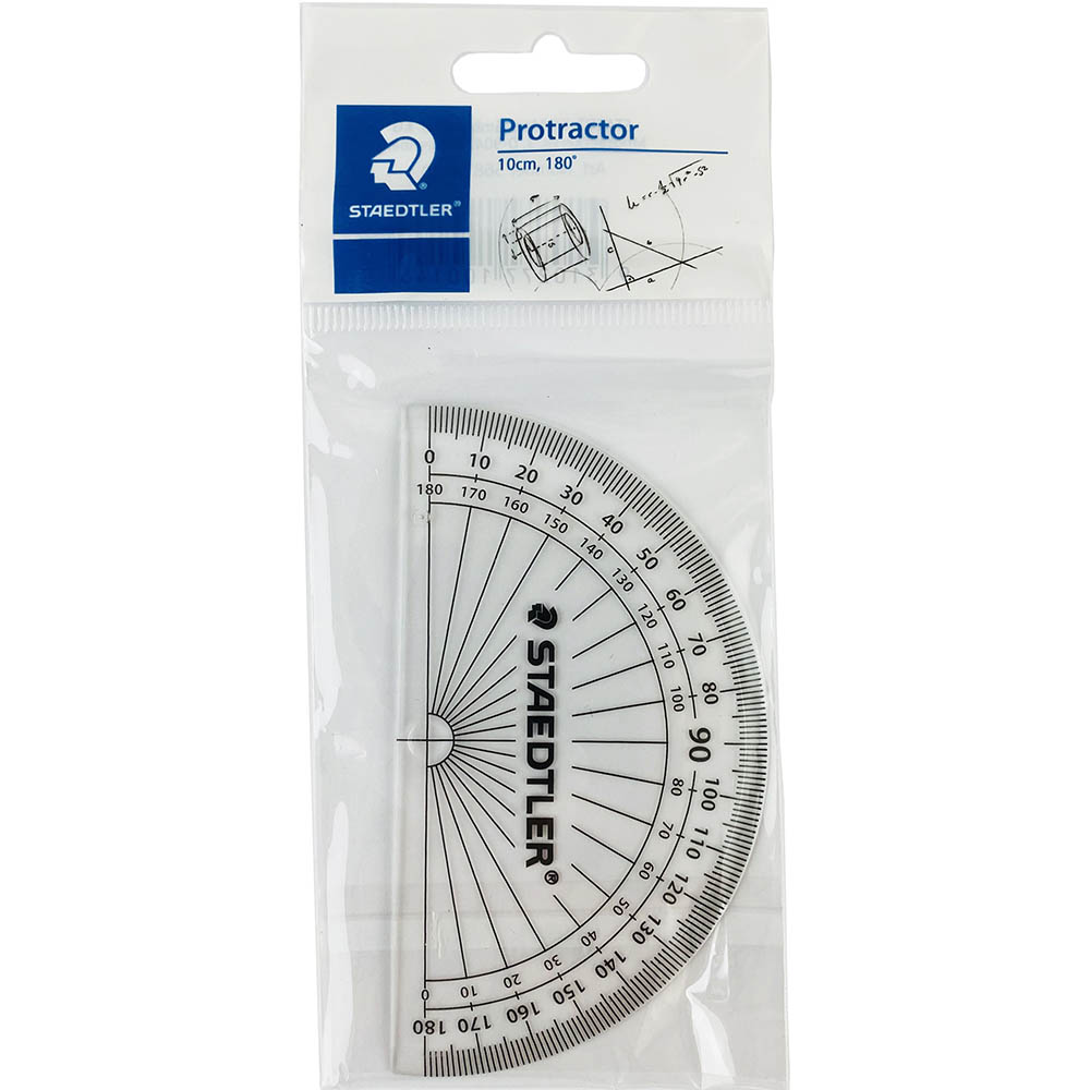 Image for STAEDTLER 568 PROTRACTOR 180 DEGREES 100MM CLEAR from MOE Office Products Depot Mackay & Whitsundays