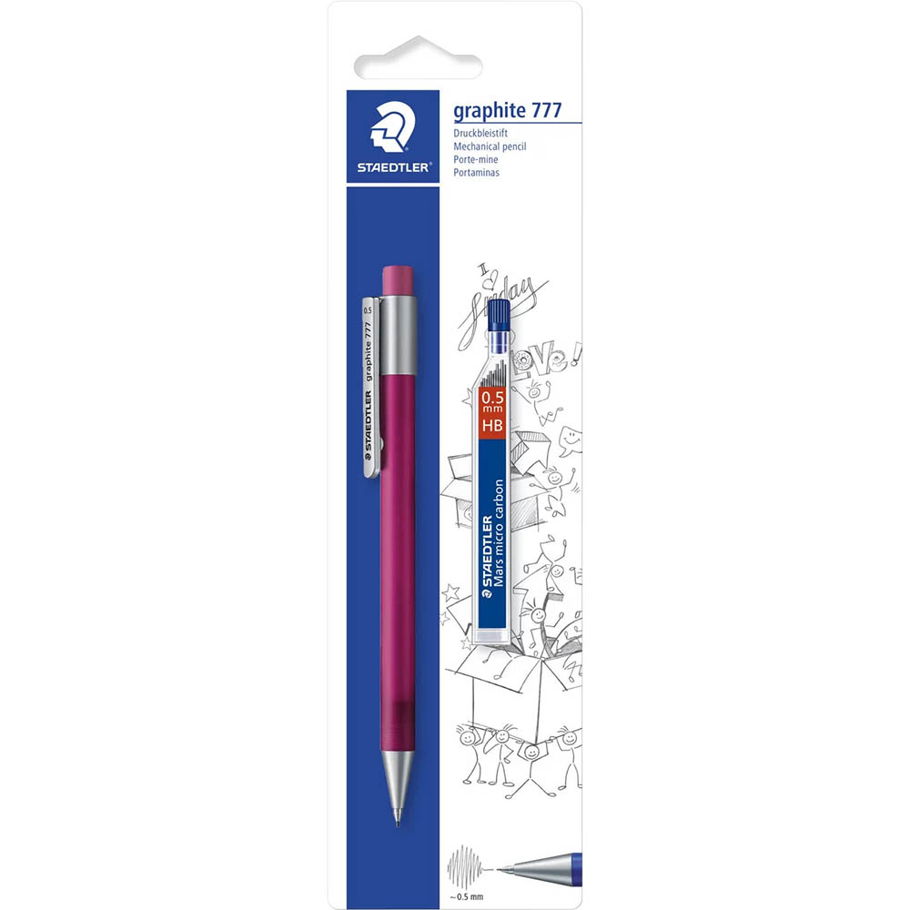 Image for STAEDTLER GRAPHITE 777 MECHANICAL PENCIL HB 0.5MM ASSORTED from MOE Office Products Depot Mackay & Whitsundays