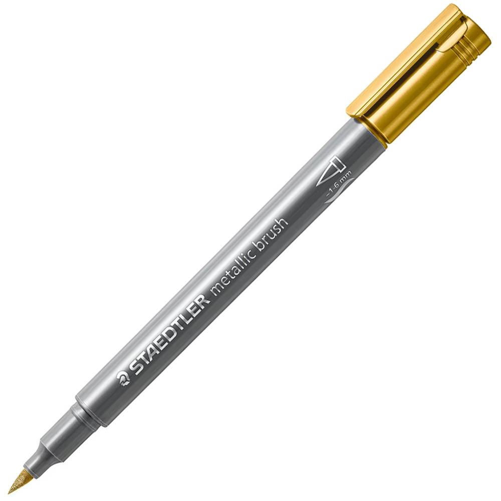 Image for STAEDTLER 8321 METALLIC BRUSH MARKER GOLD from MOE Office Products Depot Mackay & Whitsundays