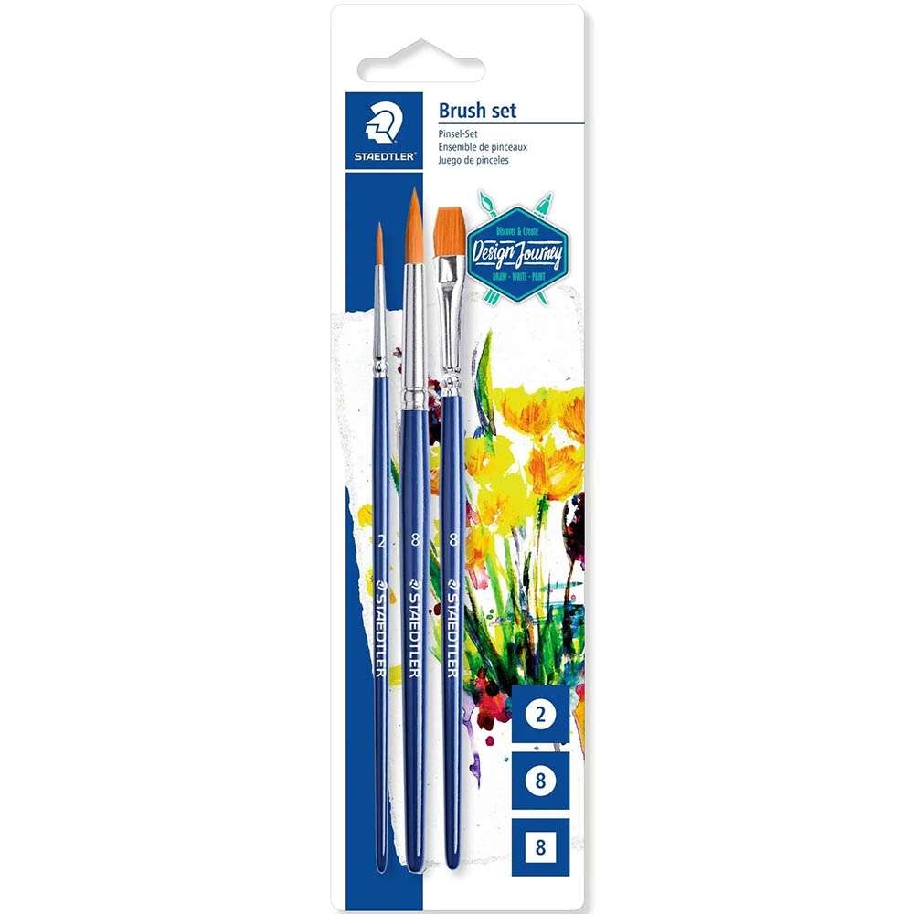 Image for STAEDTLER 989 DESIGN JOURNEY BRUSH PACK 3 from MOE Office Products Depot Mackay & Whitsundays