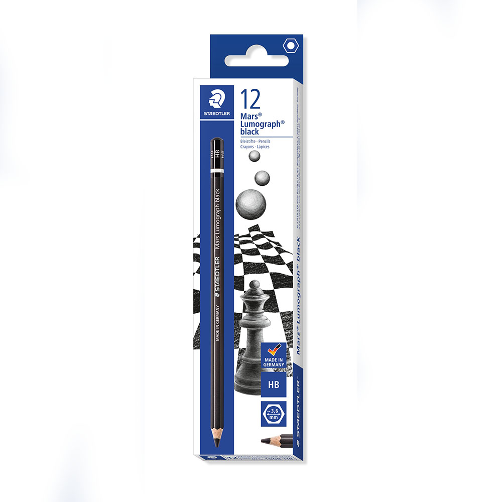 Image for STAEDTLER 100B MARS LUMOGRAPH BLACK PENCIL 6B BOX 12 from MOE Office Products Depot Mackay & Whitsundays