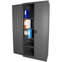 steelco stationery cabinet 3 shelves 1830 x 914 x 463mm graphite ripple