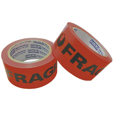 Image for STYLUS 455 PRINTED PACKAGING TAPE FRAGILE 50MM X 66M FLUORO ORANGE from Total Supplies Pty Ltd