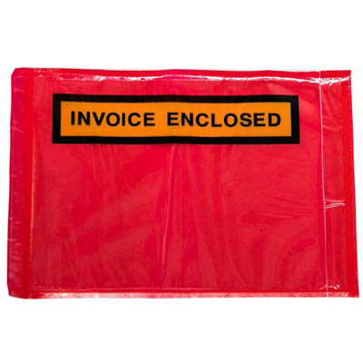 Image for STYLUS PACKAGING ENVELOPE INVOICE ENCLOSED 165 X 115MM RED PACK 1000 from Ross Office Supplies Office Products Depot