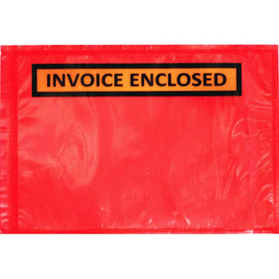 Image for STYLUS PACKAGING ENVELOPE INVOICE ENCLOSED 175 X 115MM RED PACK 1000 from Ross Office Supplies Office Products Depot