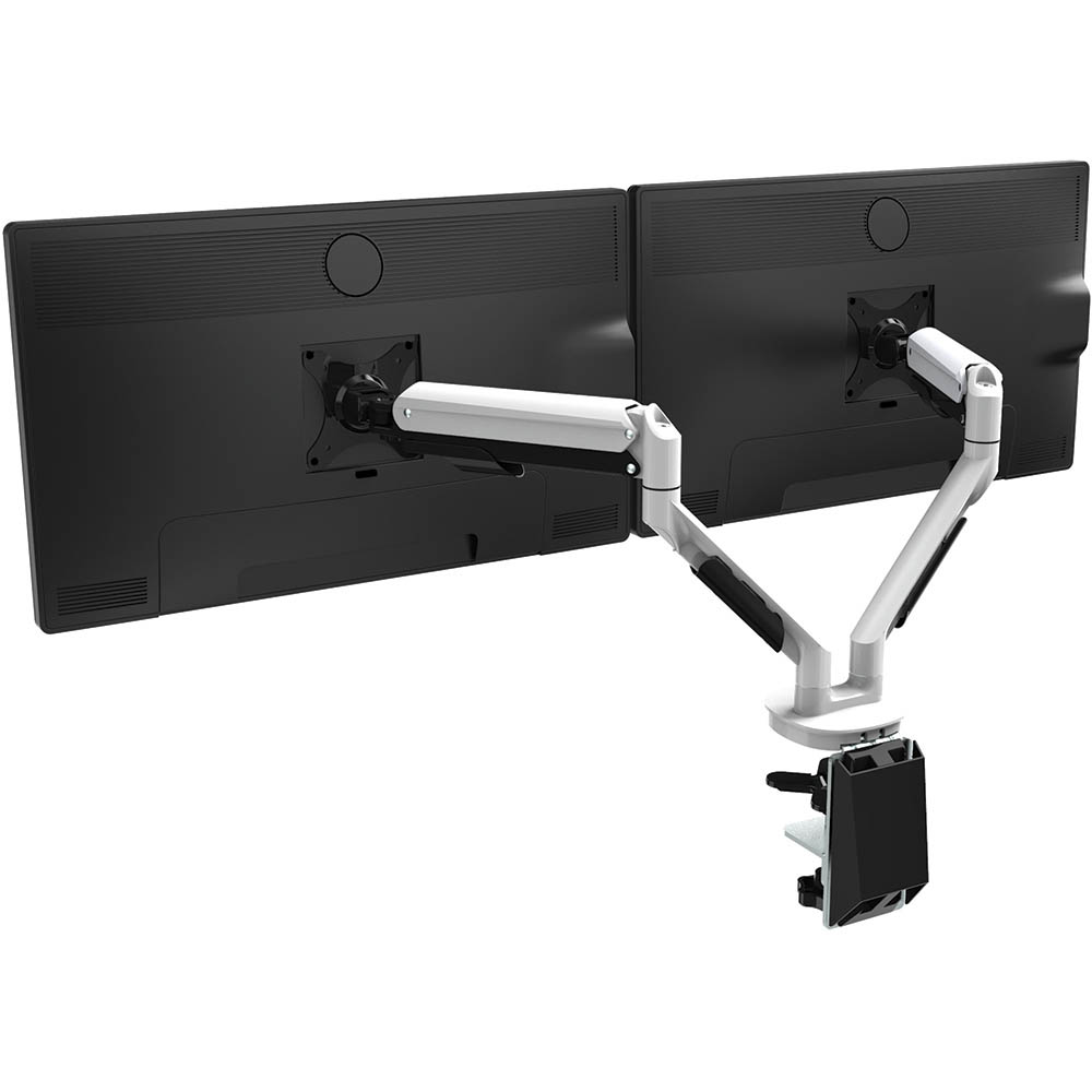 Image for CUTLASS DOUBLE MONITOR ARM WHITE from Albany Office Products Depot